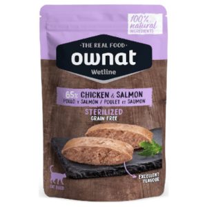 WETLINE CAT STERILIZED CHICKEN & SALMON 85GR